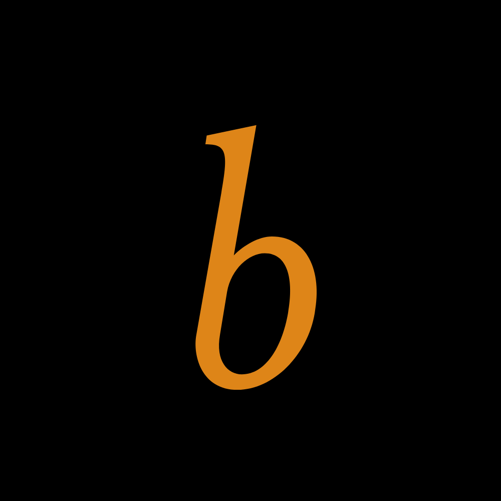 The letter B