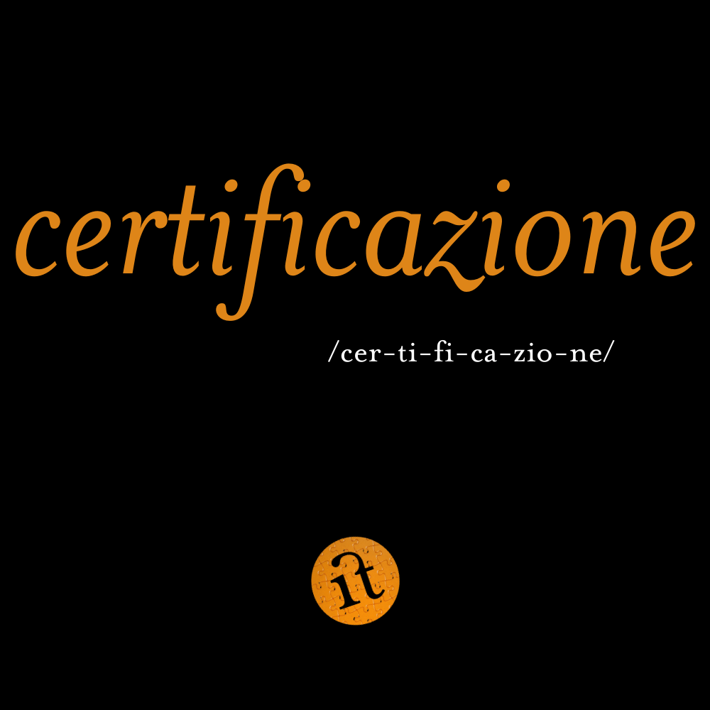 Certificazione (Certification)